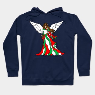 Stained Glass Italian Christmas Angel Princess Hoodie